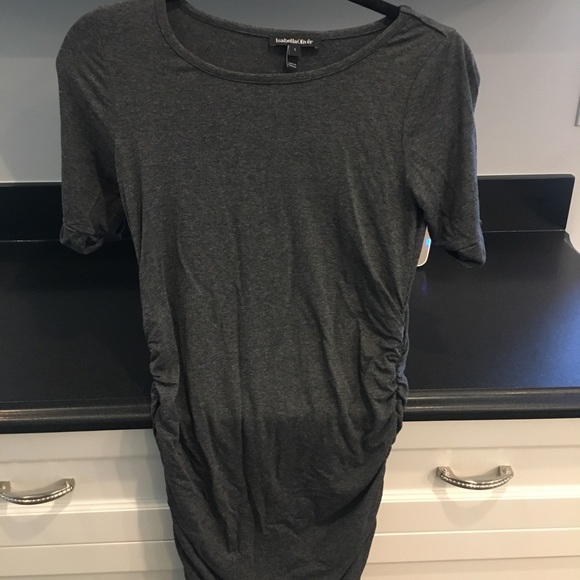 Isabella Oliver gray maternity t-shirt dress - Picture 3 of 3